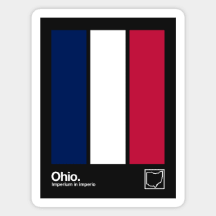 Ohio Flag #2 // Original Minimalist Artwork Poster Design Magnet